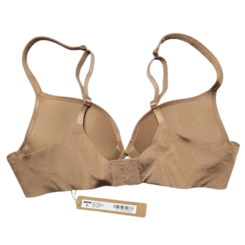 Skims Ultimate Collection Pushup Plunge Bra Sienna Tan 34A NWT - Picture 2 of 3